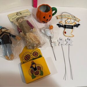 Vintage Halloween Fall Decor Lot